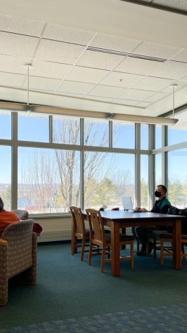The library boasts big windows with great views
