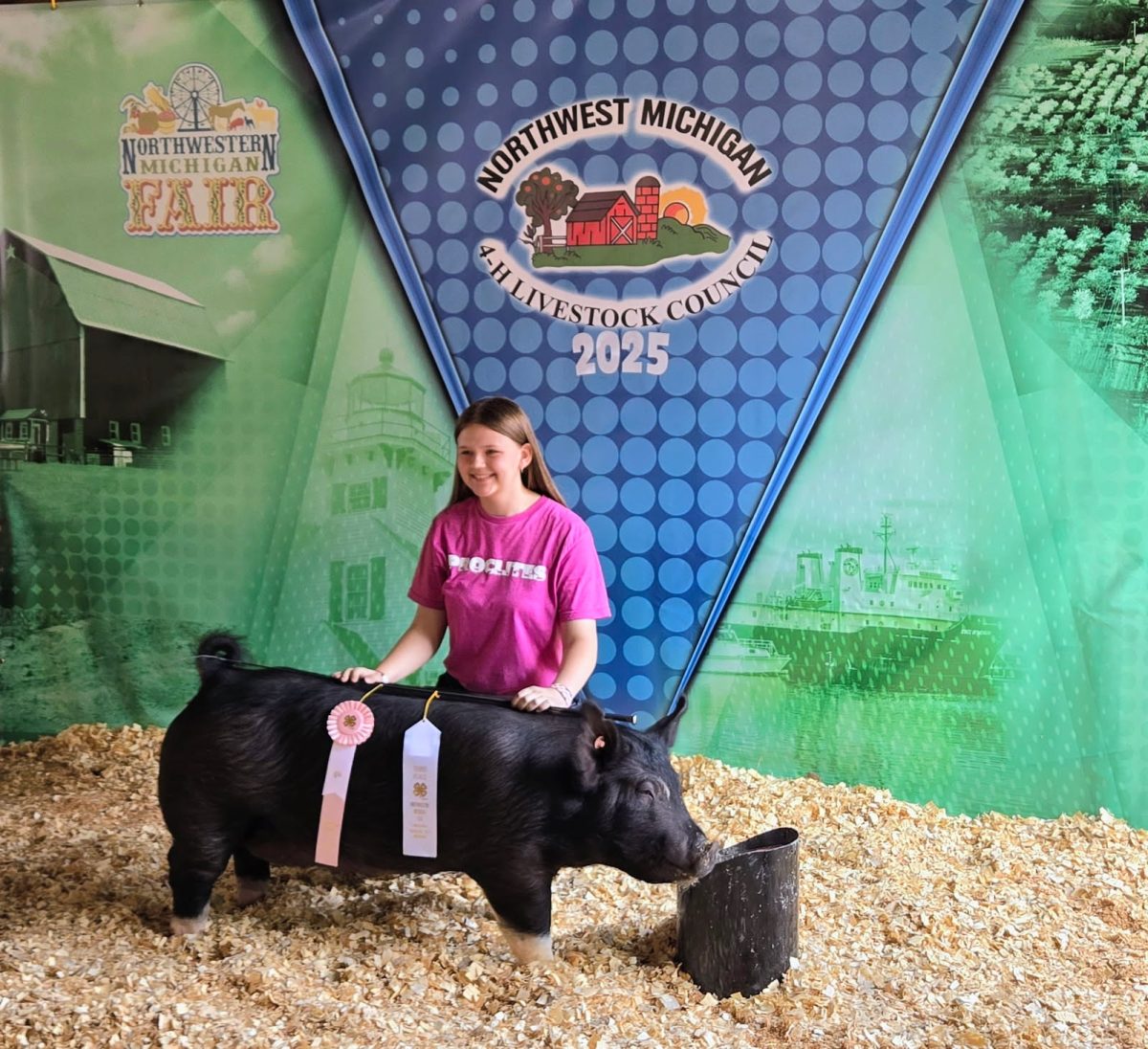 Amelia Verschaeve poses with her pig, Socks.

Photo courtesy of Amelia Verschaeve