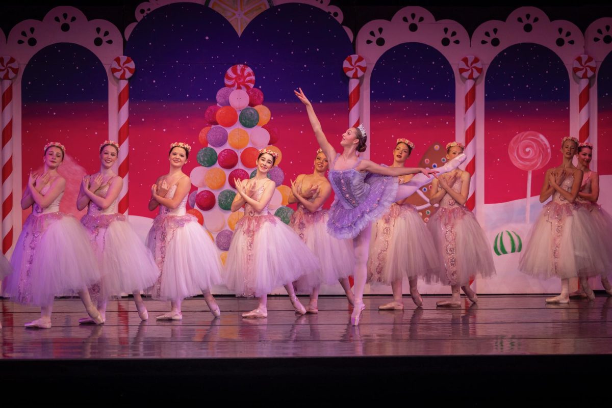 Anika Hintz and Lucy Thiel perform the Dew Drop and Flower scene in the Nutcracker.