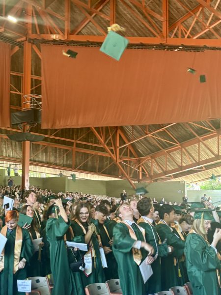  The class of 2026 throws their caps at graduation after receiving their diplomas
